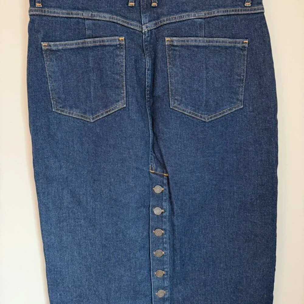 GAP Blue Denim Midi Skirt